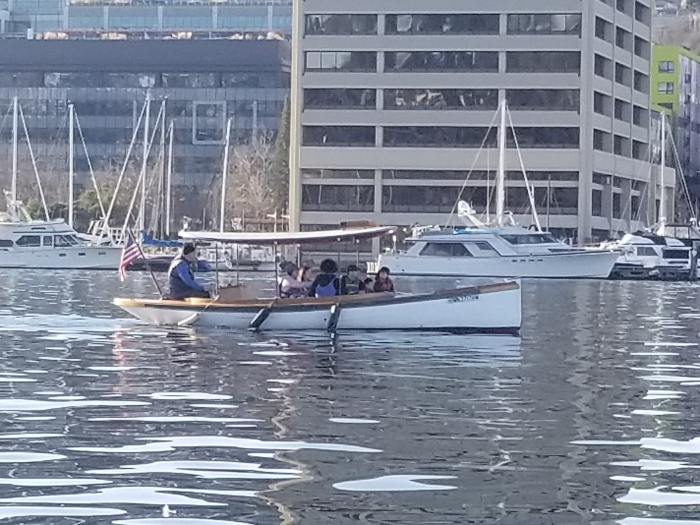 it's a boat with it's fenders down!