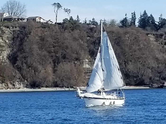 it's a boat with it's fenders down!