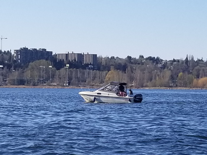 it's a boat with it's fenders down!