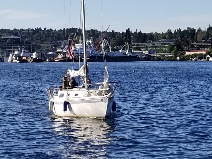 it's a boat with it's fenders down!