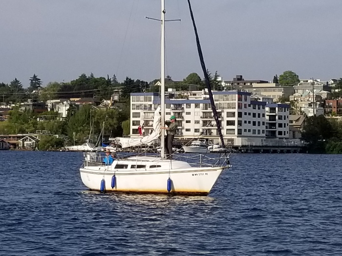 it's a boat with it's fenders down!